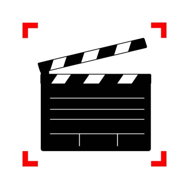 Film bel soğukluğu kurulu sinema iz yok. Whit üzerinde odak köşelerinde siyah simgesi