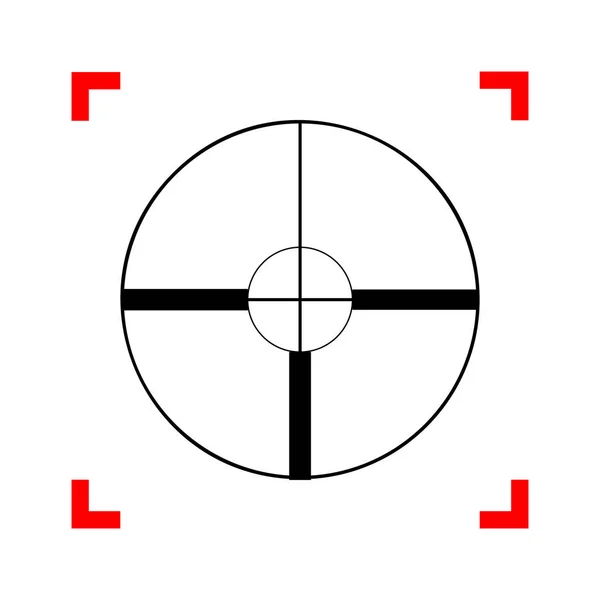 Schautafel. schwarzes Symbol in Fokusecken auf weißem Ba — Stockvektor