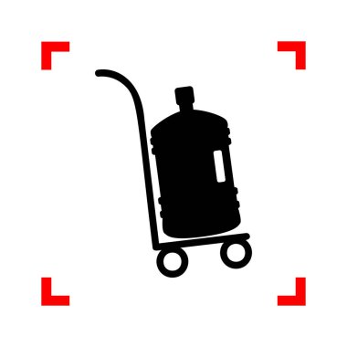 Plastik şişe siluet su ile. Büyük şişe su tra