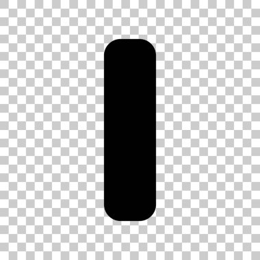 Ben işaret şablon öğesi tasarım mektup. Şeffaf siyah simgesini