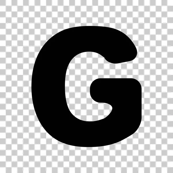 字母 G 标志设计模板元素。在透明的黑色图标 — 图库矢量图片