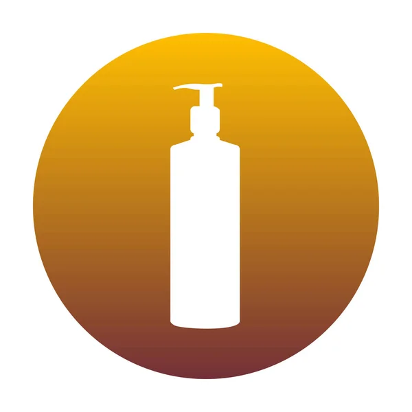 Gel, schiuma o sapone liquido. Dispenser pompa bottiglia di plastica silhouet — Vettoriale Stock