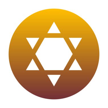 Kalkan Magen David Star ters. Ters İsrail sembolü. Whit