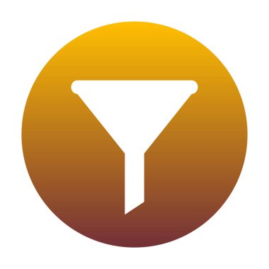 Basit kayıt filtreleme. Daire altın gradyan ile beyaz simgesi