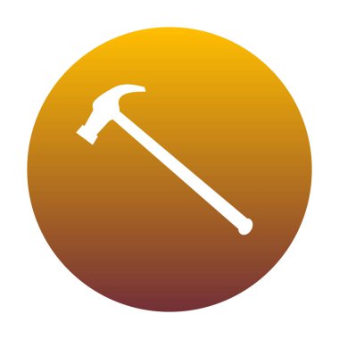 Basit simge gördüm. Daire ba olarak altın gradyan ile beyaz simgesi