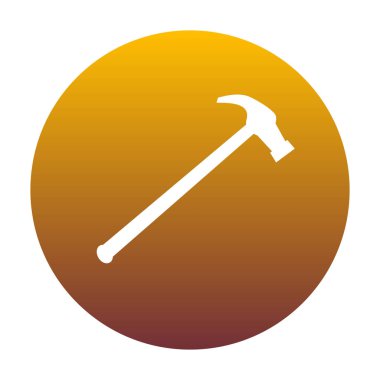 Basit simge gördüm. Daire ba olarak altın gradyan ile beyaz simgesi