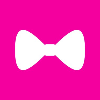 Papyon simgesi. Pembe arka plan beyaz simgesini.