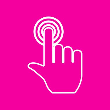 El düğmesini tıklayın. Pembe arka plan beyaz simgesini.