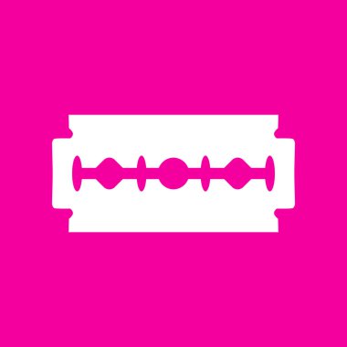 Jilet işareti. Pembe arka plan beyaz simgesini.