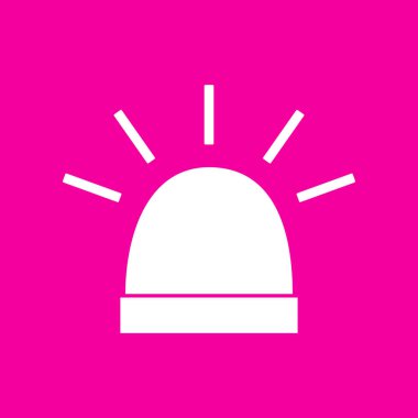 Polis çoklu oturum. Pembe arka plan beyaz simgesini.