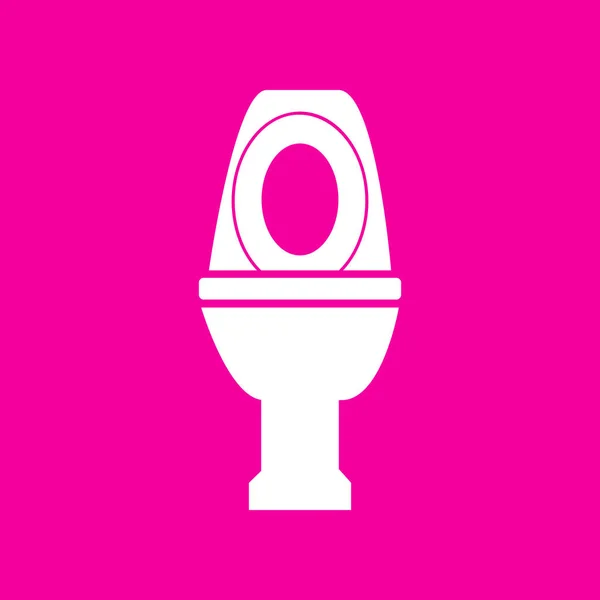 Toilettenschilder. weißes Symbol auf magenta Hintergrund. — Stockvektor