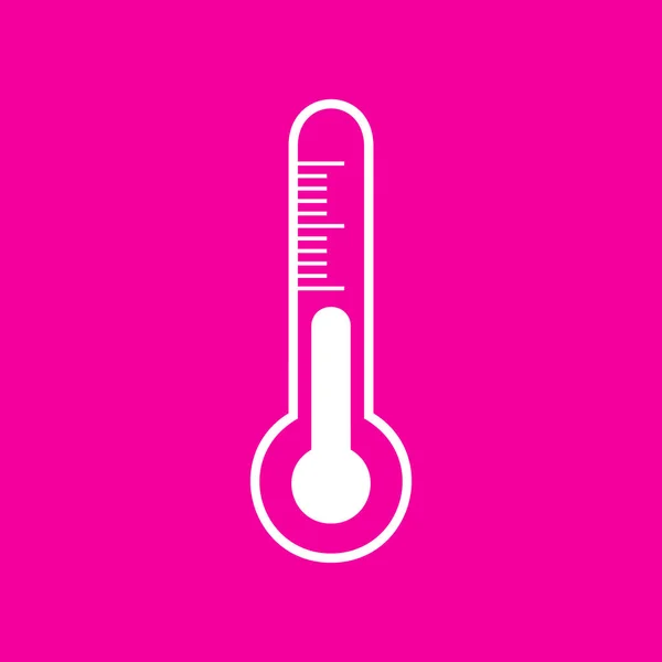 Wetterdiagnose-Technologie Thermometer-Zeichen. weißes Symbol auf magenta Hintergrund. — Stockvektor