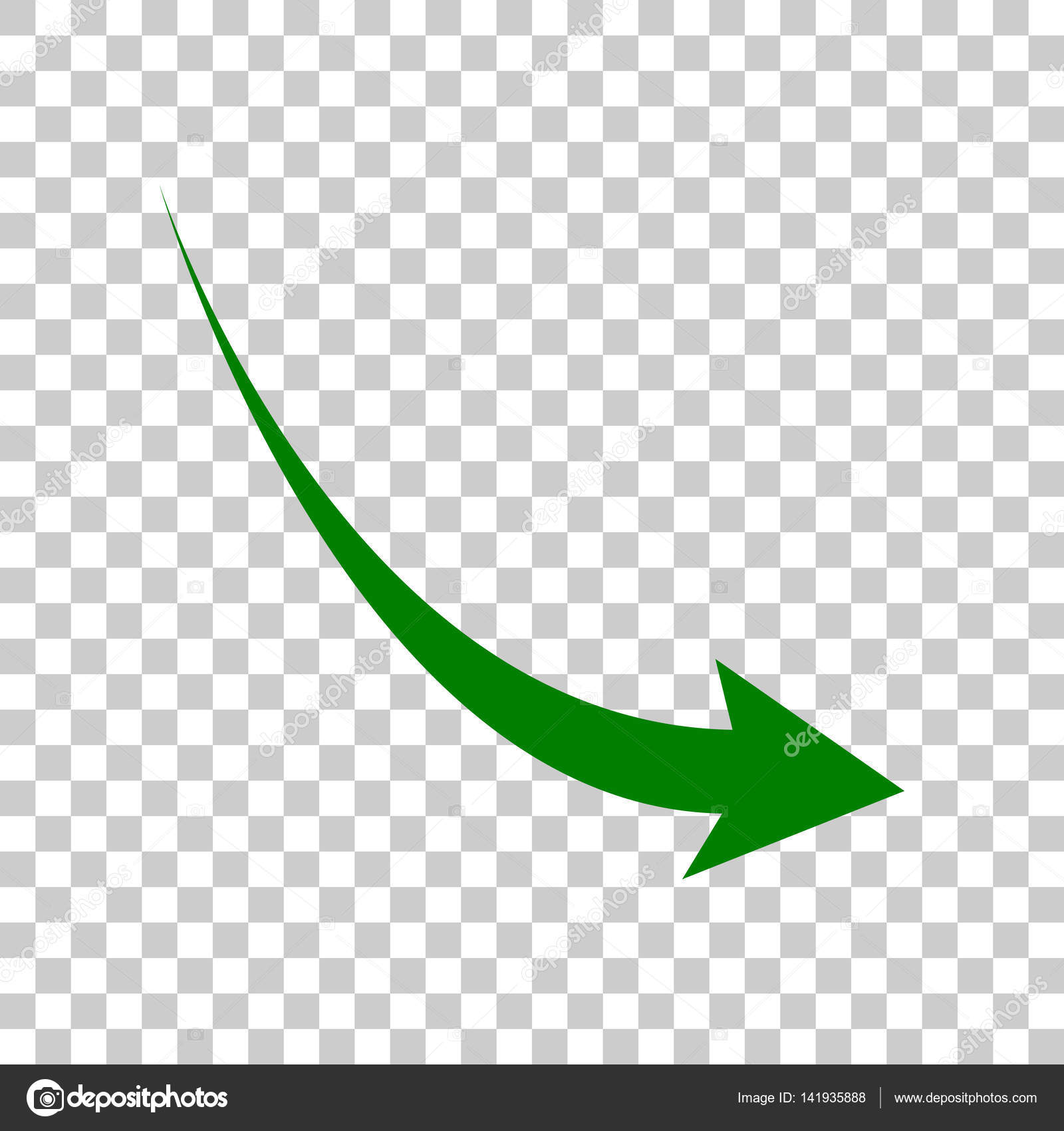 Declining Arrow Sign Dark Green Icon On Transparent Background Stock Vector Image By C Asmati1702 Gmail Com