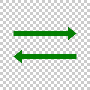 Ok basit kayıt. Saydam arka plan üzerinde koyu yeşil simge.