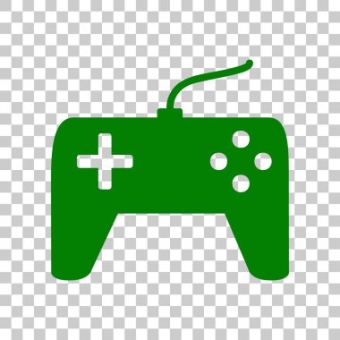 Oyun çubuğu basit kayıt. Saydam arka plan üzerinde koyu yeşil simge.