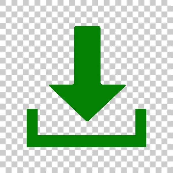 Télécharger illustration de signe. Icône vert foncé sur fond transparent . — Image vectorielle