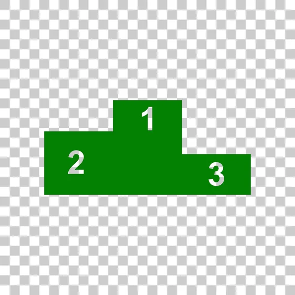Soffa tecken illustration. Flat stilikon. Mörk grön ikon med transparant bakgrund. — Stock vektor