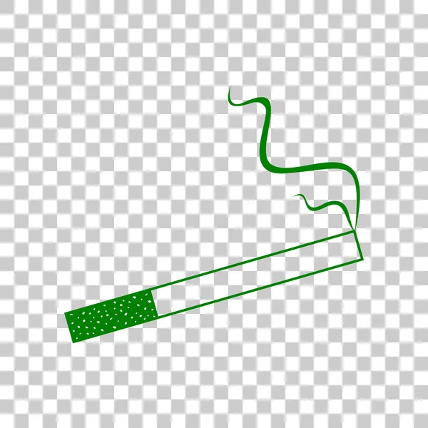 Rauch-Symbol ideal für jeden Einsatz. dunkelgrünes Symbol auf transparentem Hintergrund. — Stockvektor