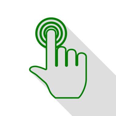 El düğmesini tıklayın. Yeşil simge düz stil gölge yolu ile.