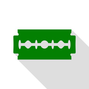 Jilet işareti. Yeşil simge düz stil gölge yolu ile.