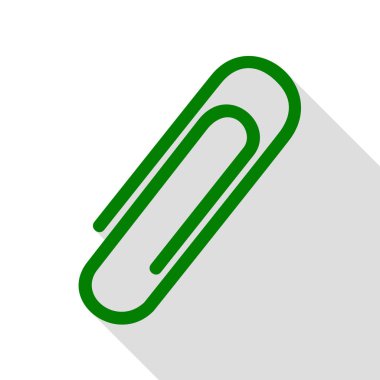 İşareti illüstrasyon klip. Yeşil simge düz stil gölge yolu ile.