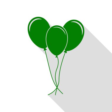 Balon işareti ayarlayın. Yeşil simge düz stil gölge yolu ile.