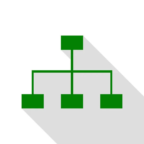 Sinal do mapa do local. Ícone verde com estilo plano sombra caminho . —  Vetores de Stock