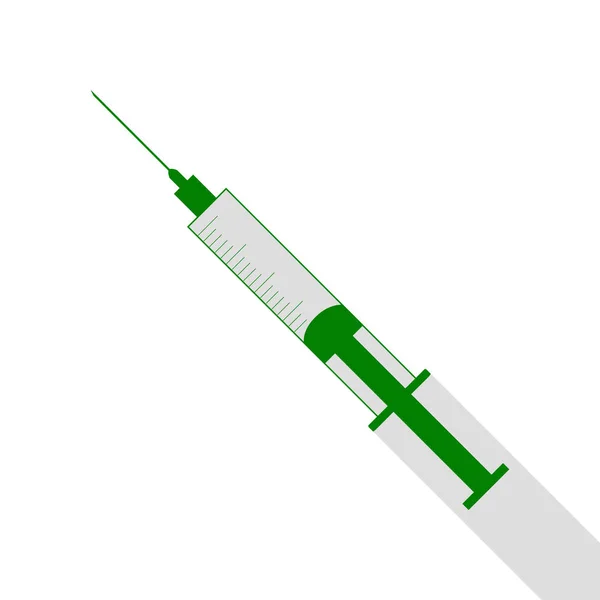 Sprutan tecken illustration. Grön ikon med platt stil skugga sökväg. — Stock vektor