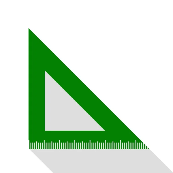 Ilustração do signo do Governante. Ícone verde com estilo plano sombra caminho . — Vetor de Stock