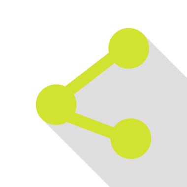 Paylaşım işaret illüstrasyon. Düz stil gölge yolu ile armut simgesi.