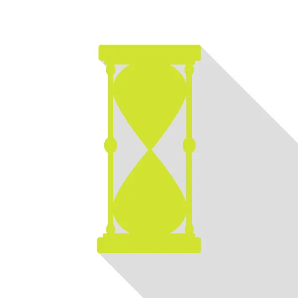 Přesýpacích hodin znamení ilustrace. Hruška ikona s ploché styl stínu cestou. — Stockový vektor