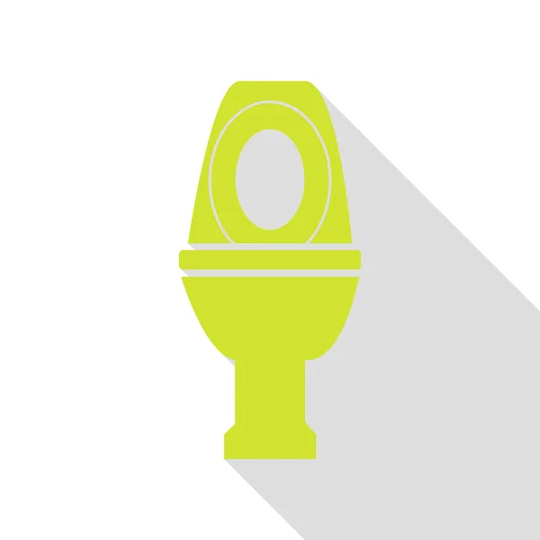 Toilet sign illustration. Pear icon with flat style shadow path. — Stock Vector