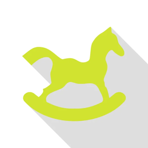 Pferdespielzeugschild. Birnensymbol mit flachem Schattenpfad. — Stockvektor