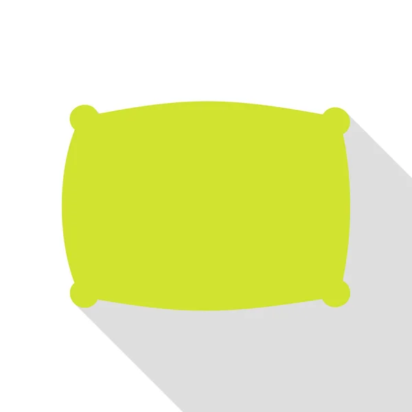 Illustration de signe d'oreiller. Icône de poire avec chemin d'ombre de style plat . — Image vectorielle