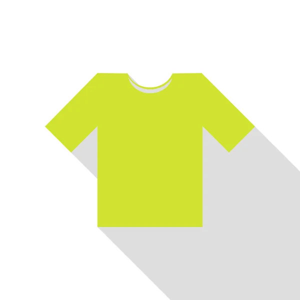 Illustration für T-Shirt-Zeichen. Birnensymbol mit flachem Schattenpfad. — Stockvektor