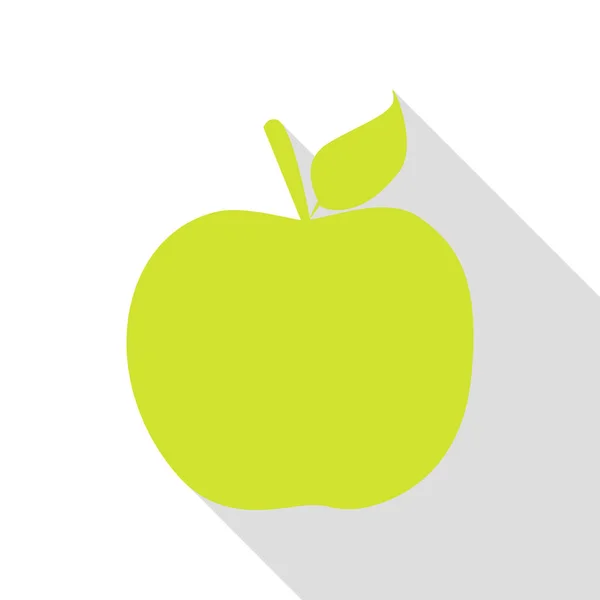 Apple teken illustratie. PEAR pictogram met vlakke stijl schaduw pad. — Stockvector