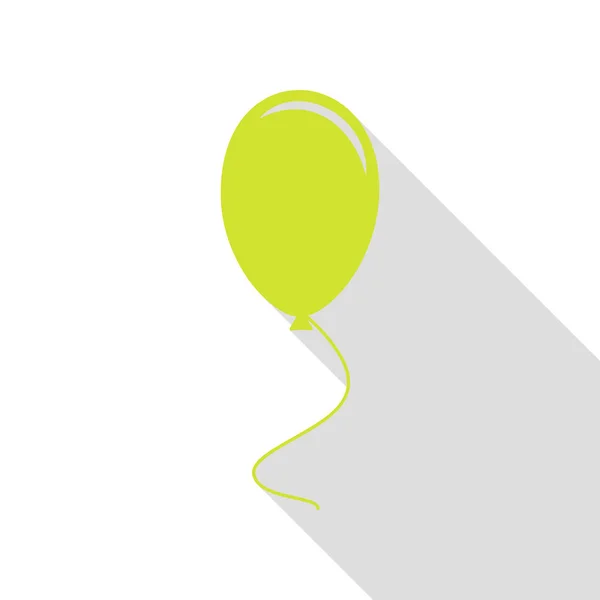 Ilustração sinal de balão. Ícone de pêra com caminho de sombra de estilo plano . —  Vetores de Stock