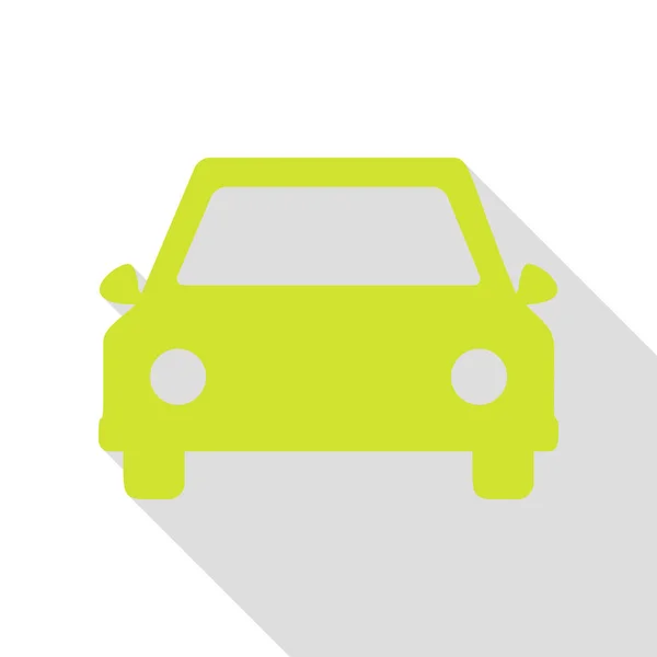 Auto znamení ilustrace. Hruška ikona s ploché styl stínu cestou. — Stockový vektor