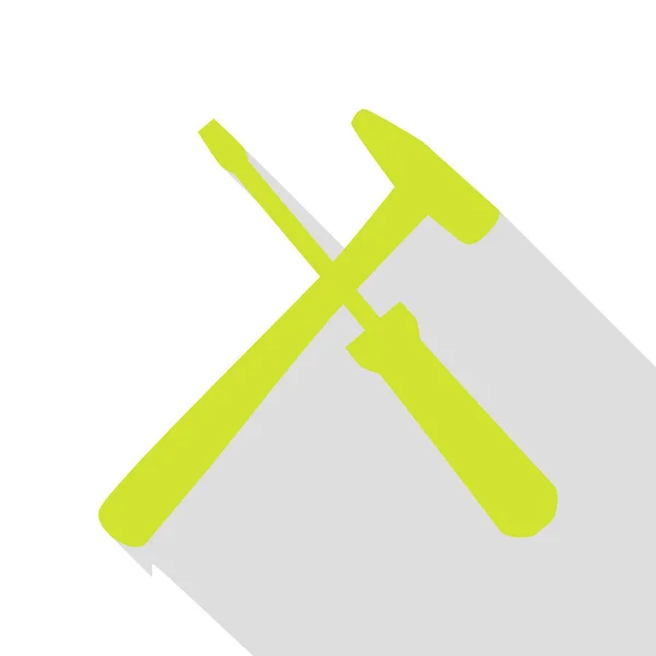 Verktyg logga illustration. Päron-ikonen med platt stil skugga sökväg. — Stock vektor