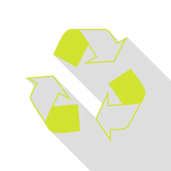 Recycle logo concept. PEAR pictogram met vlakke stijl schaduw pad. — Stockvector