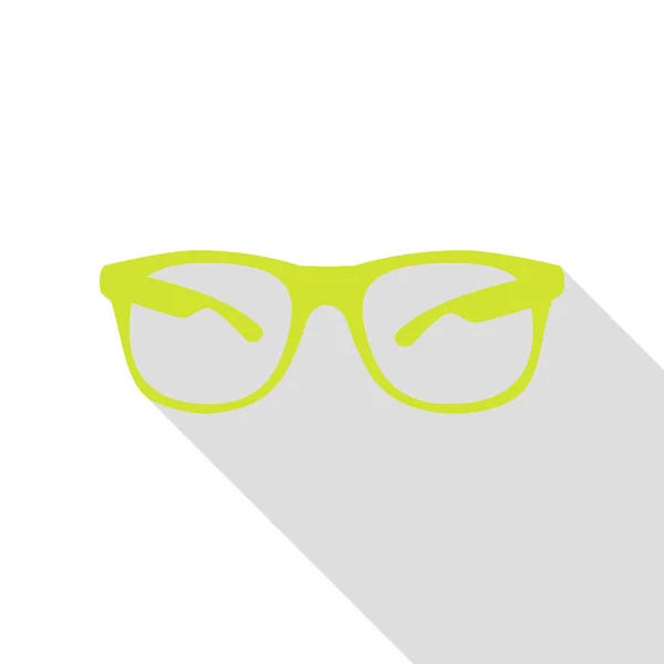 Sonnenbrille Zeichen Illustration. Birnensymbol mit flachem Schattenpfad. — Stockvektor