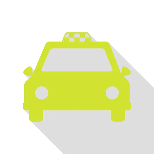 Taxi tecken illustration. Päron-ikonen med platt stil skugga sökväg. — Stock vektor