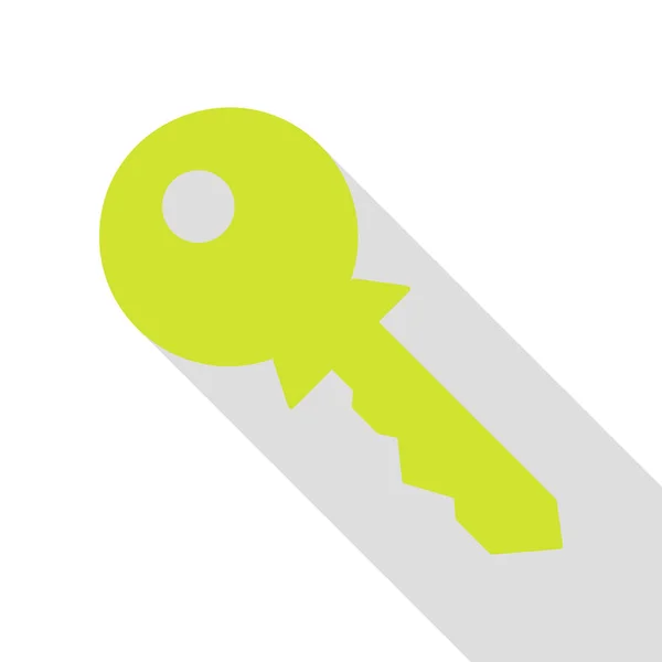 Ilustracja klucza znak. Gruszka ikona z ścieżkę cień płaski. — Wektor stockowy