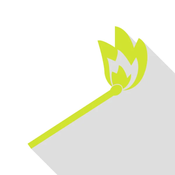 Matcha tecken illustration. Päron-ikonen med platt stil skugga sökväg. — Stock vektor