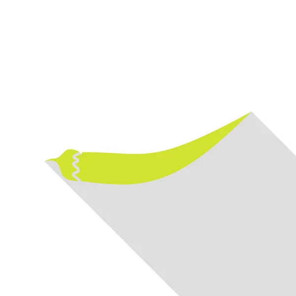 Signo de chile. Icono de pera con camino de sombra de estilo plano . — Vector de stock