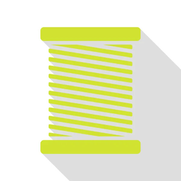 Illustration de signe de fil. Icône de poire avec chemin d'ombre de style plat . — Image vectorielle