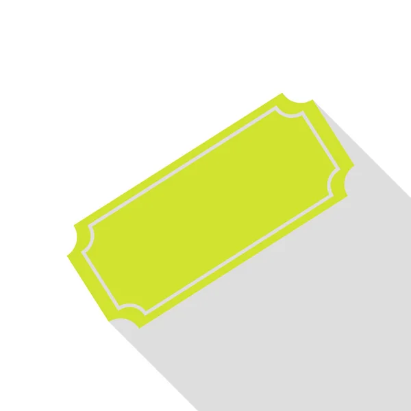 Ilustración de billetes. Icono de pera con camino de sombra de estilo plano . — Vector de stock