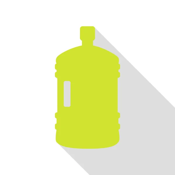 Plastic flaske silhuet tegn. Pære ikon med flad stil skygge sti . – Stock-vektor