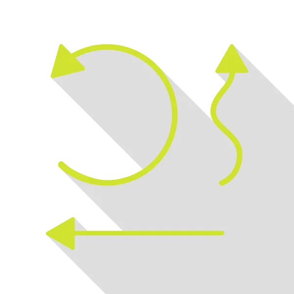 Einfache Schnittstelle für Pfeile Birnensymbol mit flachem Schattenpfad. — Stockvektor