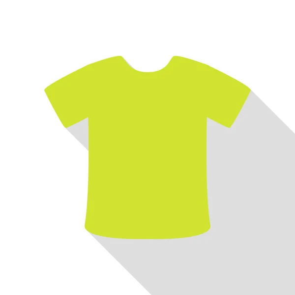 T-Shirt-Zeichen. Birnensymbol mit flachem Schattenpfad. — Stockvektor